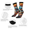 thumbnail image 3 of Cauagu Colorful Floral Skull A Print Crew Socks for Women and Men,Adult Athletic Running Socks 1-Pair Sports Socks Work Gear Socks with Moisture Wicking, 3 of 6