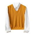 thumbnail image 2 of Busydd Mens Sweater Vest Trendy V Neck Knitted Vest for Men Casual Solid Color Sleeveless Mens Sweaters and Pullovers L, 2 of 7