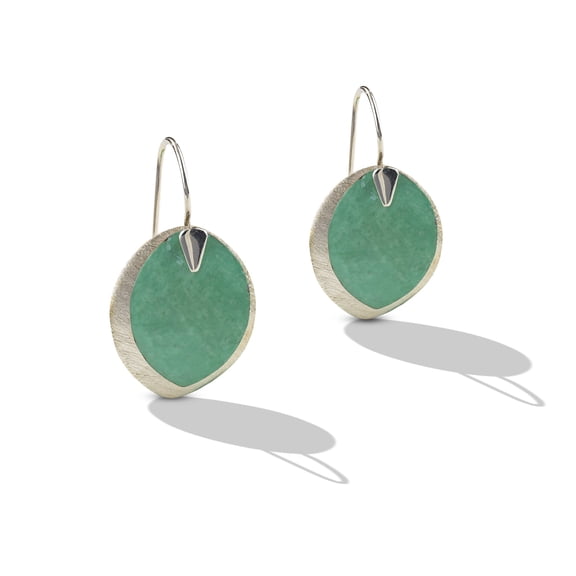 Sterling Silver Two-Tone Drop Earrings