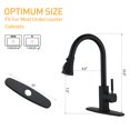 thumbnail image 5 of Boyel Living 3-function Kitchen Faucet with Pull Down Spout,Single Handle Kitchen Sink Faucets with Base Plate in Matte Black, 5 of 9