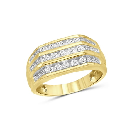 1/2 Carat T.W. White Diamond 10k Yellow Gold Men's Ring