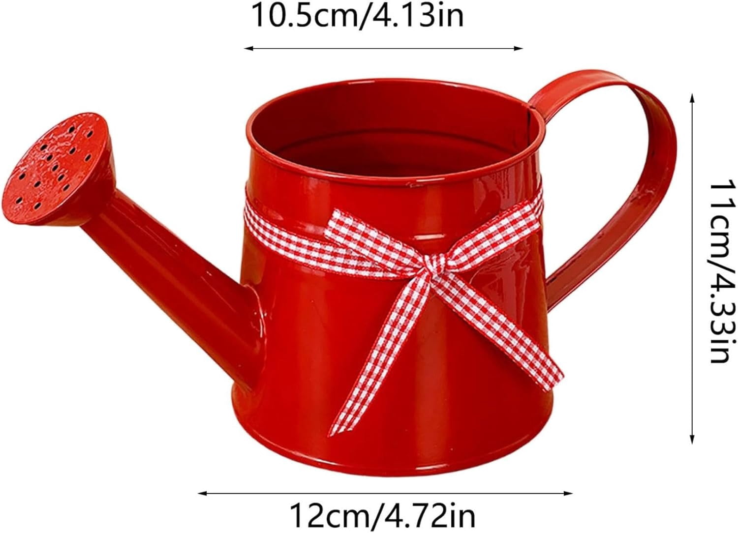 Vintage Tinplate Watering Can - 1L Galvanized Metal Kettle with Long Spout for Precise Indoor & Outdoor Plant Watering, Slow Pour Shower Sprinkler for Flowers (Yellow)