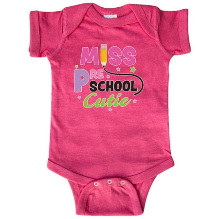 

Inktastic Miss Preschool Cutie with Pencil and Stars Gift Baby Girl Bodysuit