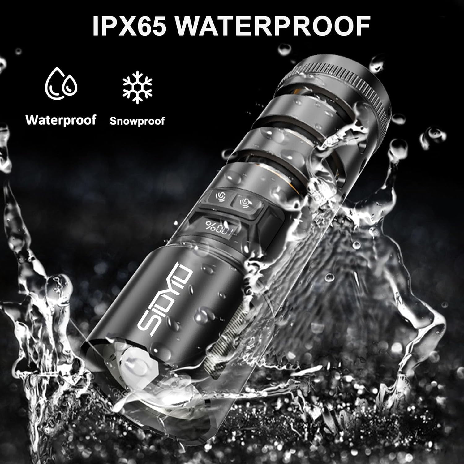 Siuyiu High Lumens 2-in-1 Camping Lantern Flashlight, 10000 Lumens, 8 Modes, Rechargeable, Waterproof