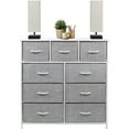 thumbnail image 2 of GGI International Modern Fabric and Metal 9-cubby Storage Tower White, 2 of 5