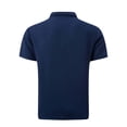 thumbnail image 5 of WTXUE Polos Short Sleeve, Scrunch Neck Polo Golf Shirts for Men Spring Summer Casual Buttons Lapel T Shirt Tops Solid | Workwear for Men Navy L, 5 of 6