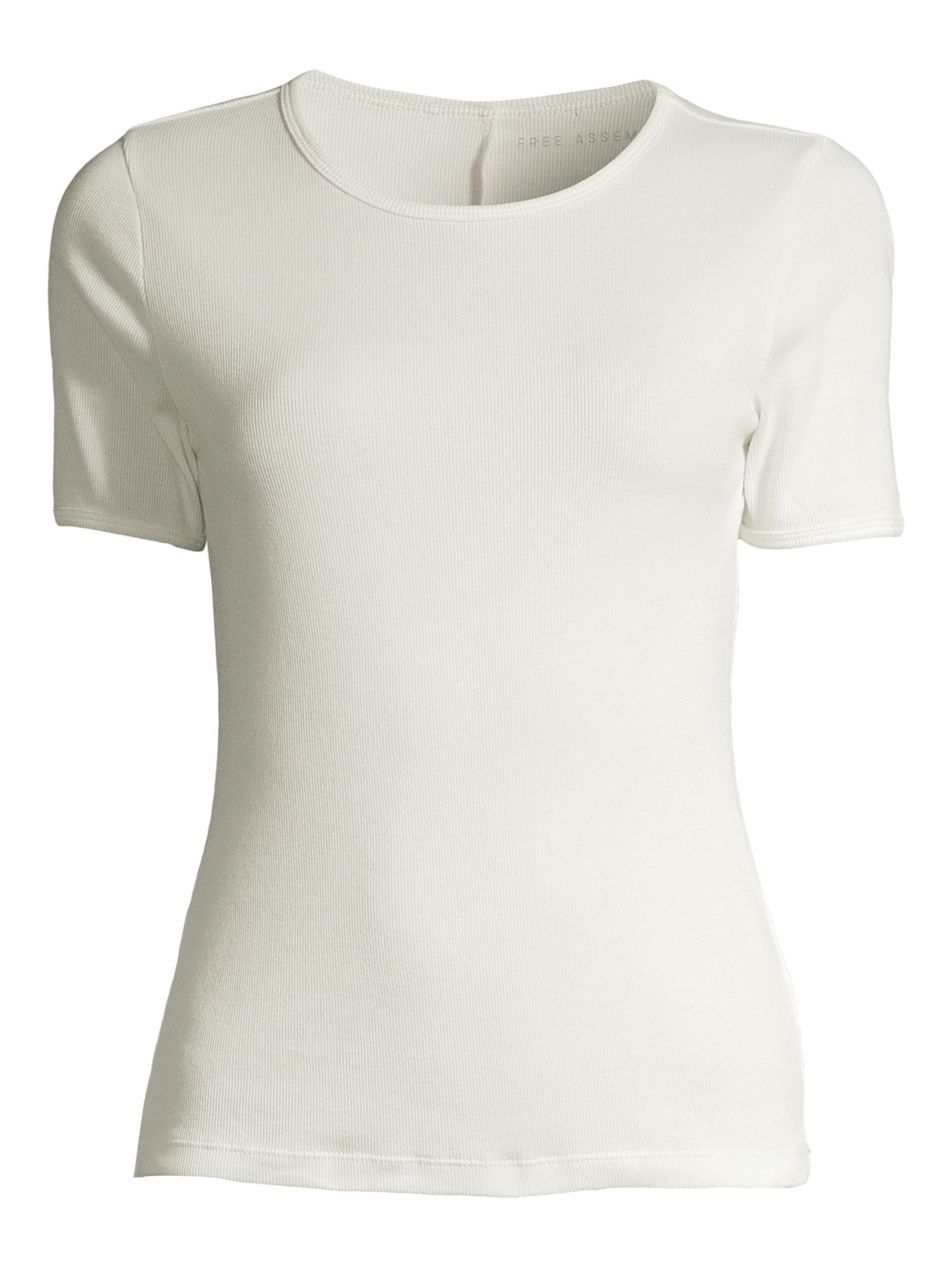 Free Assembly Women's Ribbed Crewneck Tee with Short Sleeves, Sizes XS-XXXL - image 4 of 9