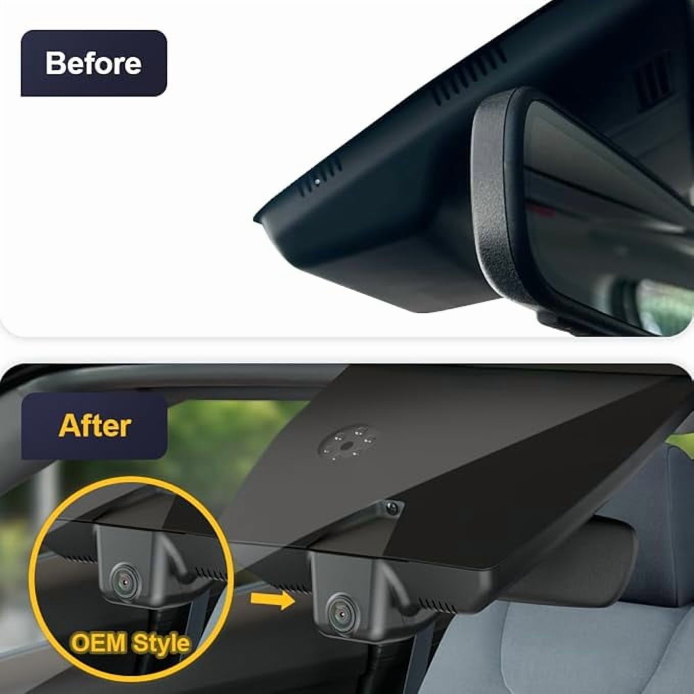 Fitcamx Cámara frontal 4K + trasera 1080P adecuada para Kia Sorento 2021 2022 2023 EX LX Hybrid X-Line S (N.º de pieza R5000), estilo OEM, tarjeta de 128GB 3