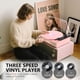 thumbnail image 4 of Tocadiscos TANLANIN Vintage Rosa 3 velocidades con Bluetooth y graves, 4 of 8