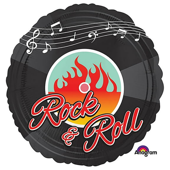 LOONBALLOON Music Balloons, 18″ 50'S ROCK-N-ROLL