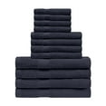 thumbnail image 2 of BNM Egyptian Cotton Solid 12 Piece Towel Set, Black, 2 of 7