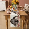 thumbnail image 3 of Table Runner - 90 Inch Long, Beige Easter Bunny Kitchen Dining Table Runner Dresser Scarves, Spring Retro Farmhouse Rabbits Floral Farmhouse Decor for Coffee Tables Wedding Party Banquet, 3 of 8