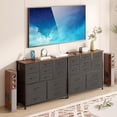 thumbnail image 4 of HOMEFORT 11 Drawer Dresser with Power Outlet, Fabric Chest of Drawers for TV Stand up to 43", Large Capacity Storage Organizer Tower for Bedroom, Closet, Nursery, Living Room, Entryway, Rustic Brown, 4 of 8