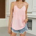 thumbnail image 2 of Glisme Tank Tops For Women Elegant Shirt Tops Sleeveless Casual Cropped Tops Printed Camisole Round Neck Vest Versatile Pink T Shirt, 2 of 6