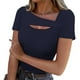 thumbnail image 2 of Tops para mujer,Blusa informal para mujer con cuello en V, manga tres cuartos, poliéster, color liso, uso diario, sopatenor, 2 of 9