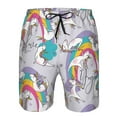 thumbnail image 4 of Disketp Men'S Swim Trunks Hawaiian Breathable Surf Beach Swimsuits Mesh Lining Beach Shorts With Pockets-Unicorn Doingyoga, 4 of 9