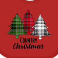 thumbnail image 4 of Inktastic Country Christmas Plaid Trees Boys or Girls Baby Bib, 4 of 4