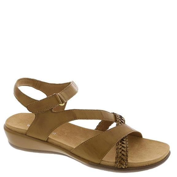 Easy Spirit Women's Hart3 Wedge Sandal, Cognac, 11 Wide
