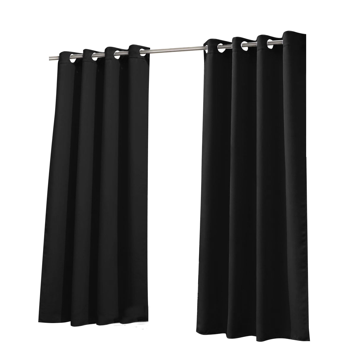 2PC Curtains Home Modern Simple Solid Color Blackout Cloth Outdoor