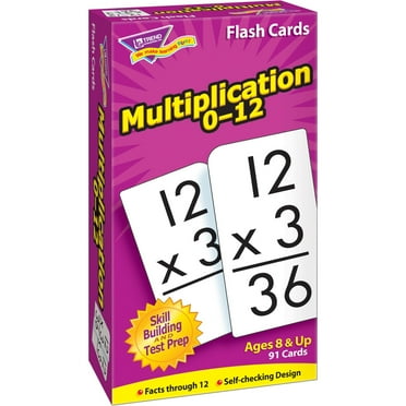 Trend Enterprises Math Flash Cards Ages 8 & Up, White