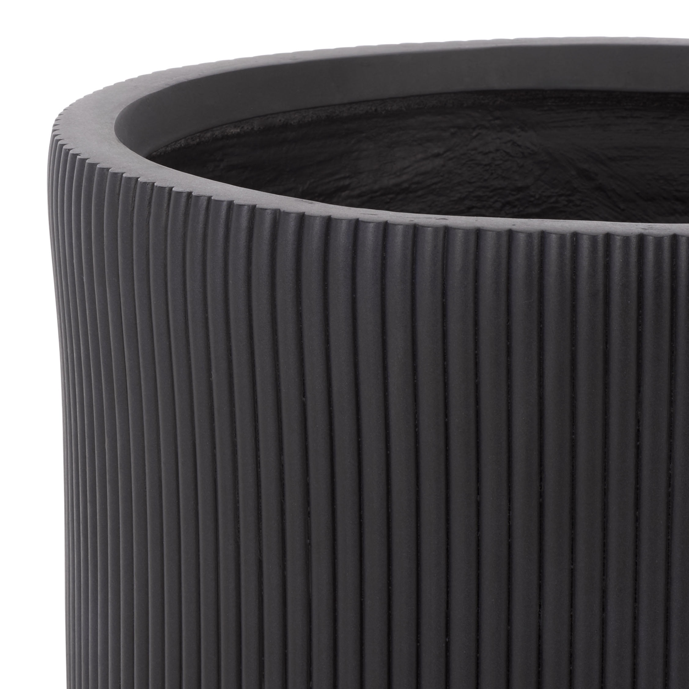 Safavieh Carolina Round Black Fiber Clay Plant Pots - Set of 3