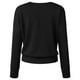thumbnail image 3 of Top Cruzado De Punto Acanalado Con Cuello En V De Manga Larga Para Mujer, Camisas De Manga Larga De Punto, Camisas Cruzadas, Jersey, Tops Elegantes, Camisa De Manga Larga, 3 of 8