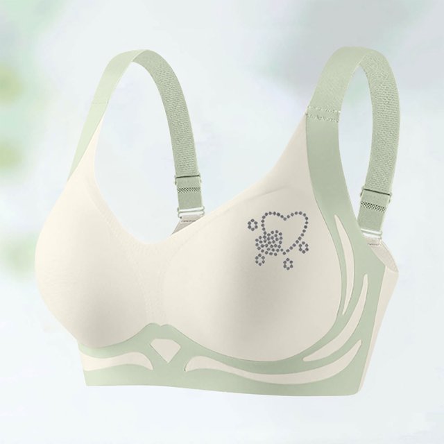 Sujetador de nailon para mujer, con estampado, fruncido, fruncido y fruncido, lencería para uso diario.