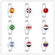thumbnail image 1 of Soviet Union Brazil Canada Netherlands Israel Syria Venezuela United States Spain National Flag Glass Cabochon Chain Bracelet, 1 of 5