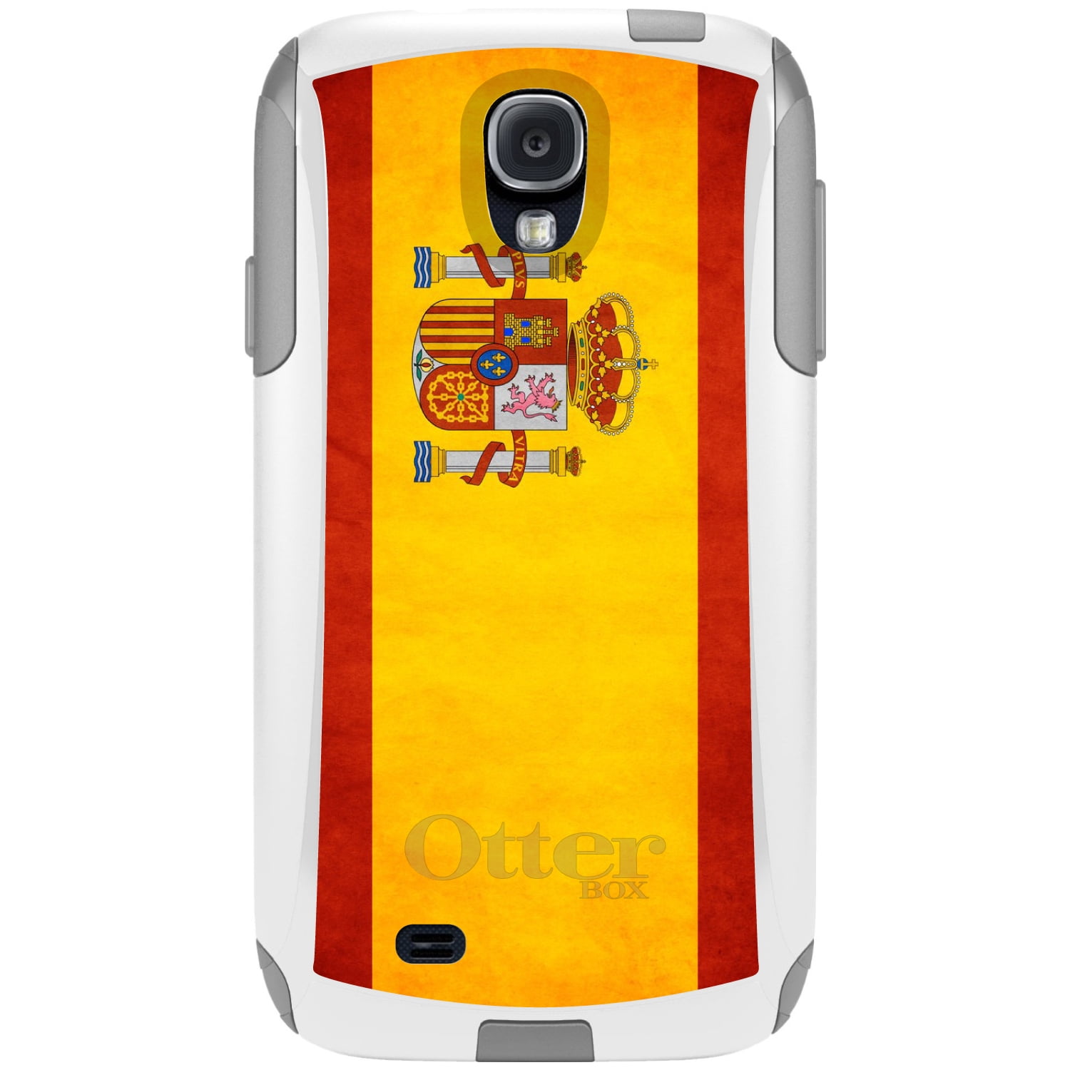 DistinctInk Custom White OtterBox Commuter Series Case for Samsung Galaxy S4...