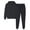 Black, variant on JURANMO 2 Piece Sets for Women Solid Color Full Zip Sweat Jacket with Sweatpants Casual Loose Hooded Shirts Drawstring Elastic Waist Jogging Pants Lightening Deals Blue L