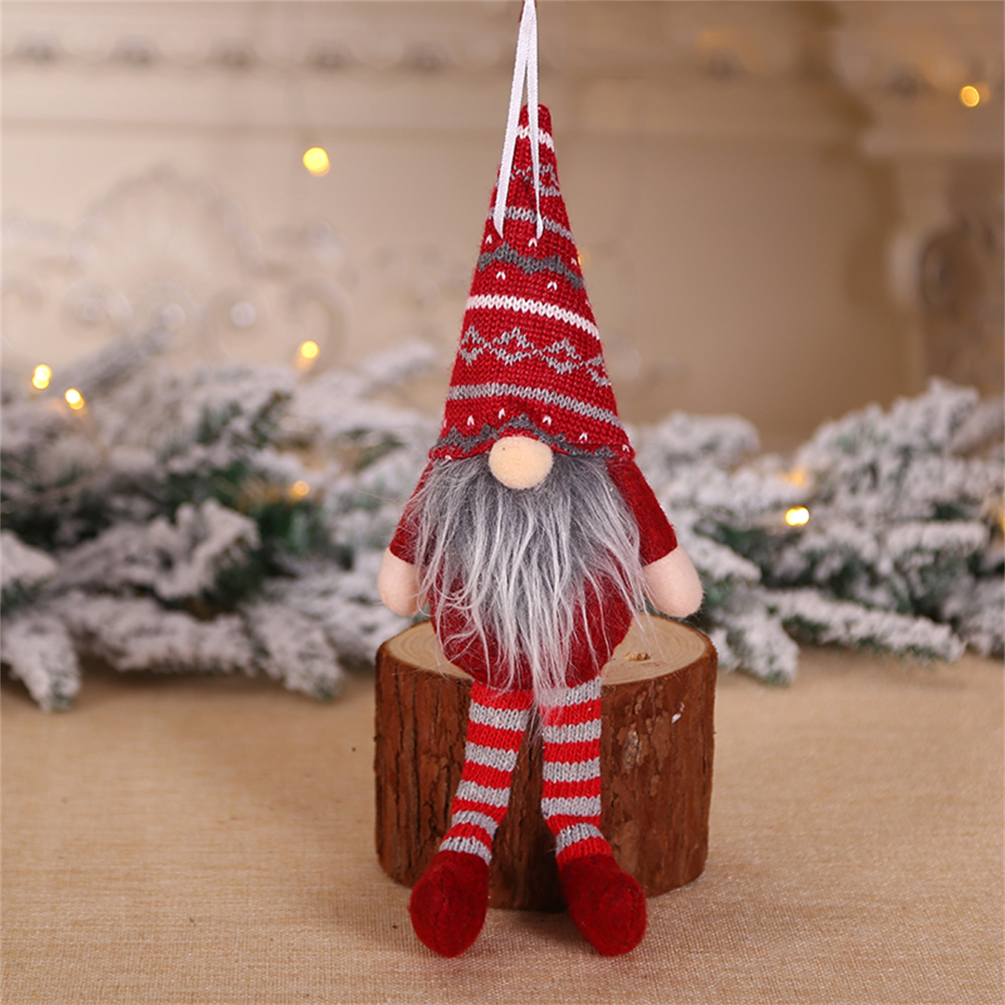 Gonk Double-sided Santa Zip Handmade Xmas Christmas Elf  Cushion 17x17" 