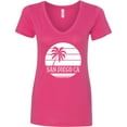 thumbnail image 3 of Inktastic San Diego California Beach Women's V-Neck T-Shirt, 3 of 5