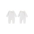 thumbnail image 2 of Miaouyo Infant Baby Girl Boy Spring Fall Romper 0 3 6 12 18 Months Long Sleeve Doll Collar Snap Closure Jumpsuit, 2 of 9