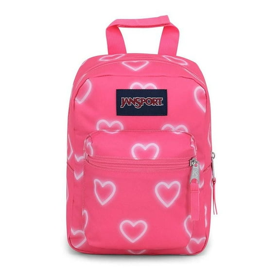 JanSport Big Break Happy Hearts Pink Lunch Bag
