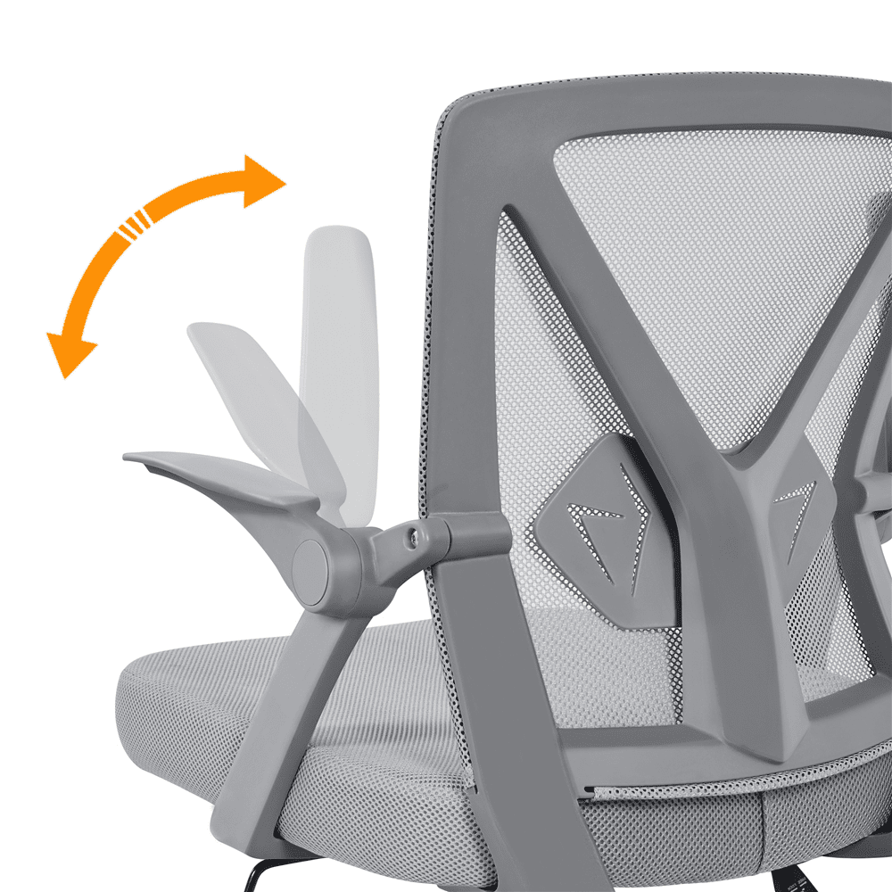 Alden Design Adult Adjustable Ergonomic Mesh Office Chair for Home Office, Gray