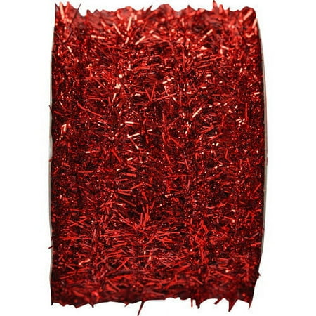 Holiday Time Tinsel, Red, 9'