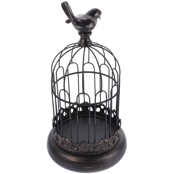 MLINS Dimmable Candlestick Ornament Candleholder 26X14CM Black