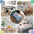 thumbnail image 6 of Pioneer Flower Floral Print Pattern Rectangle Tablecloth 60"x102",Waterproof Polyester Rectangle Table Cloth, Wipeable Spillproof Polyester Tablecloth for Dining, Camping, Indoor and Outdoor, 6 of 6