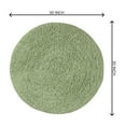 thumbnail image 5 of Home Weavers Fantasia Collection 100% Cotton Tufted Round Shape Bathroom Rug, Soft and Absorbent Bath Rugs, Non-Slip Bath Rug, Machine Wash Dry Bath Mats for Bathroom Floor- 30" Round, Sage, 5 of 6