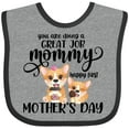 thumbnail image 3 of Inktastic Happy Mother's Day with Cute Corgi Dogs Boys or Girls Baby Bib, 3 of 4