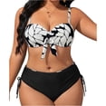 thumbnail image 1 of SDNall Plus Size Swimsuit For Women With Tummy Control, Adjustable Side Straps And UPF 50+ Protection, 1 of 8