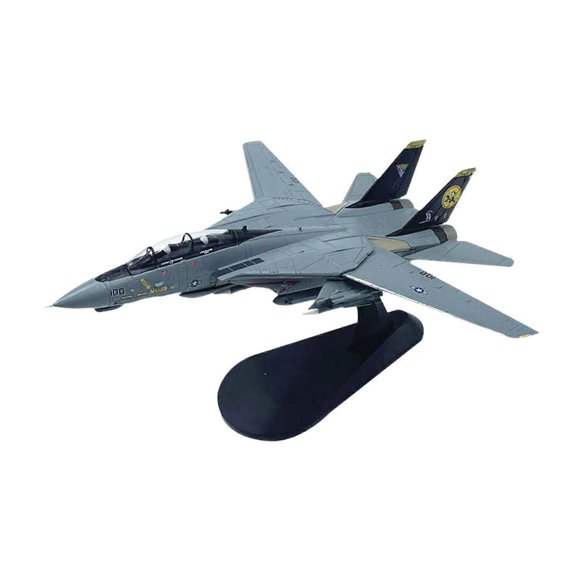 1/100 Scale F 14D Fighter Jet Model Diecast Plane for Bookshelf Bedroom Home