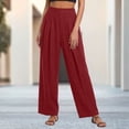 thumbnail image 3 of Perfectbot Women's Pleated Wide Leg Pants - Casual Dressy Work High Waisted Trousers, 3 of 5