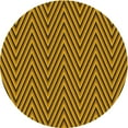 thumbnail image 1 of Ahgly Tapis Rond Lavable en Machine Intérieur Transitionnel Brun Bronze Foncé, 4 Pieds Rond, 1 of 7
