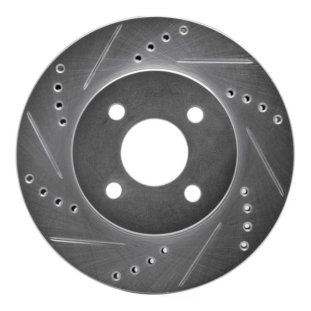 Dynamic Friction Company 631-53002L DFC Brake Rotor - Drilled And Slotted - Silver