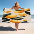 thumbnail image 2 of Lemons And Leaves Pattern Woman Beach Towel Bathroom Quick Towel For Yoga Camping Gym Hotel, 2 of 5
