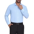thumbnail image 4 of CAMISAS DE MANGA LARGA A RAYAS PARA HOMBRES INSPIRE CHIC CAMISA DE BOTÓN A RAYAS S AZUL BLANCO, 4 of 5