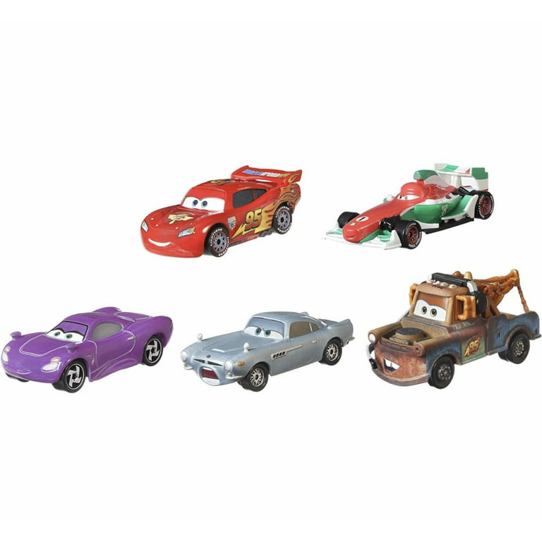 Disney and Pixar Cars 2 Vehicle 5-Pack Collection, Set of 5 Collectible  Character Cars & Tool Cart Inspired by The World Grand Prix from The Movie