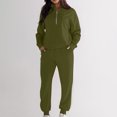 thumbnail image 6 of UAMVSH Sweatsuits Women 2 Piece Outfit Quarter Zip Sweatshirts Matching Jogger Pants Set Fall Winter Long Sleeve Lounge Set with Pockets, 6 of 6