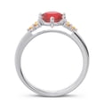 thumbnail image 4 of 2.15 Carat Beautiful Round Cut Red Ruby & Citrine Gemstone Bridal Ring for Ladies Solid 14K White Gold Size 7.5 by Diamond-Capitals, 4 of 7